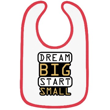 Discover Dream Big Start Small - Inspirational Quote Design Bibs