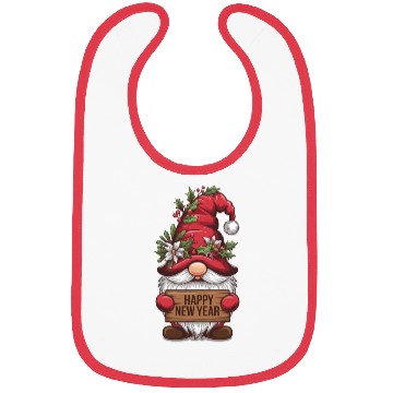 Discover Gnome Elf Happy New Year Bibs