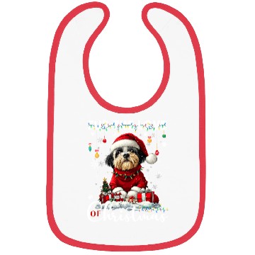 Discover Shih Tzu Christmas Tree Lights Decorations Dog Bibs