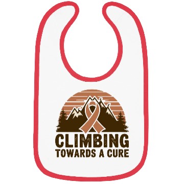 Discover Mountain Climbing Cancer Awareness Retro Design Bibs