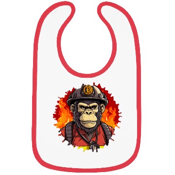 Discover Firefighter monkeys Bibs
