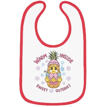 Discover Charming Pineapple “Warm Inside, Sweet Outside” Bibs