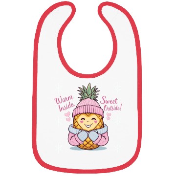 Discover Cozy Pineapple “Warm Inside, Sweet Outside” Bibs