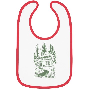 Discover Dark Cottagecore Forest Cabin Fantasy Bibs