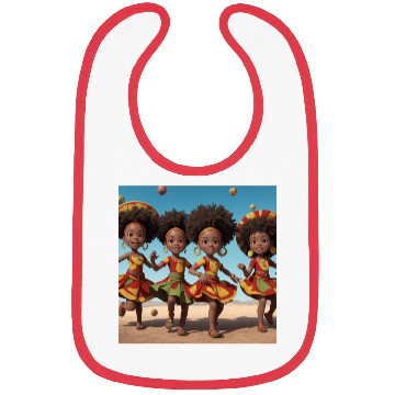 Discover Animated African kids dancing Bibs
