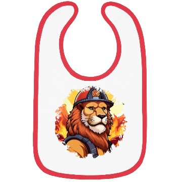 Discover Fireman lion Bibs