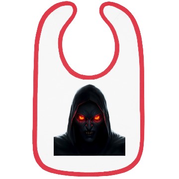 Discover Haunting Red-Eyed Ghost – Dark Horror Art Bibs