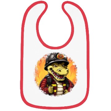 Discover Fireman crocodile Bibs