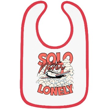 Discover First Solo Flight Pilot Solo But Never Lonely Bibs