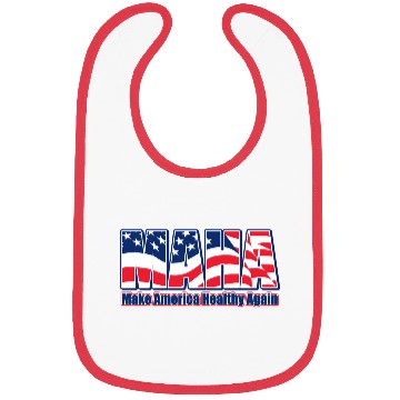 Discover Patriotic Flag Typography Design Bibs