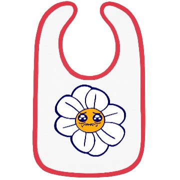 Discover Sweet Flower Sad Face Weeping Spring Summer Crying Bibs
