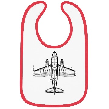 Discover Aircraft One Line Drawing Bibs
