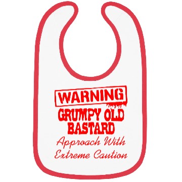 Discover Grumpy Old Bastard Approach With Caution LIKE US Bibs
