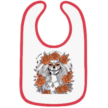 Discover Sugar Skull Rose Queen Bibs