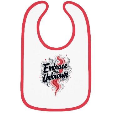 Discover Embrace the Unknown Artistic / Organic Typography Bibs