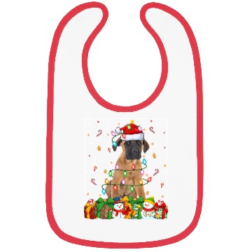 Discover Mastiff Dog Christmas Lights Bibs