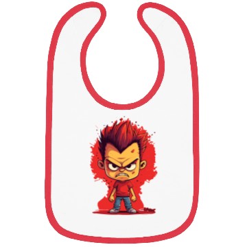 Discover Funny Angry School Boy Bibs