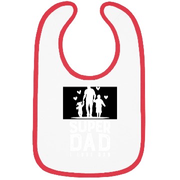 Discover super dad I love dad Bibs