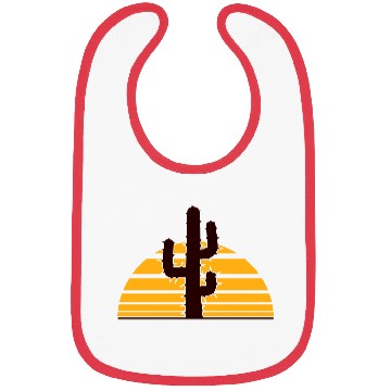 Discover Prickly Cactus Sunset Shadow Cool Sun Night Desert Bibs