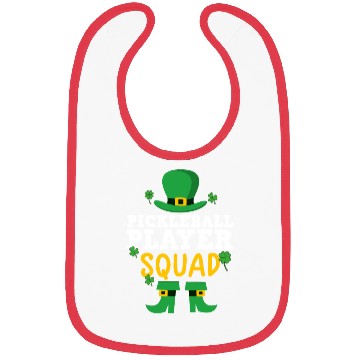 Discover Pickleball Player St Patrick's day shamrock Bibs