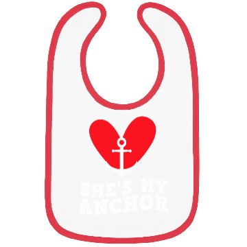 Discover She's my anchor Matching couple valentine's day Bibs