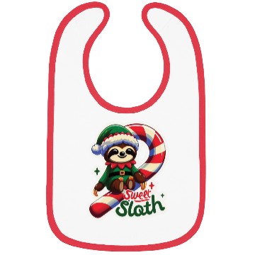 Discover Adorable sloth dressed as an elf Bibs