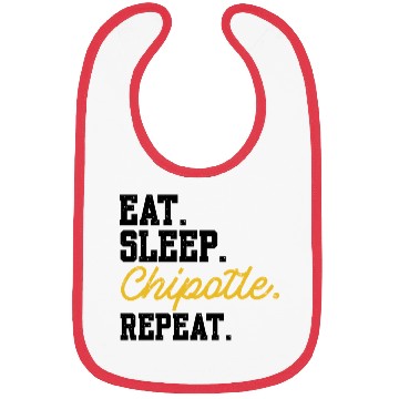 Discover Eat Sleep Chipotle Repeat 8 Bibs