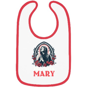 Discover Virgin Mary Pray With Mary Bibs