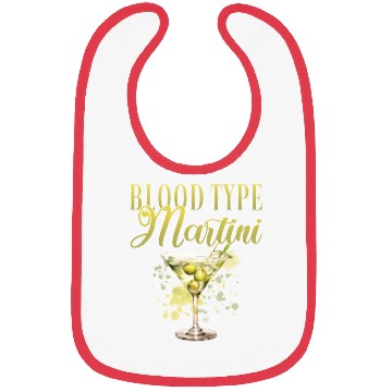 Discover Blood Type Martini Cocktail Bartender Bibs