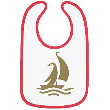 Discover Penguin sailboat sailing silhouette minimalist Bibs