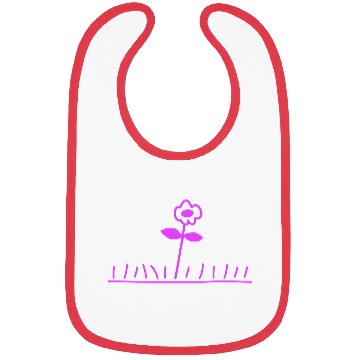 Discover Pink Meadow Flower Spring Summer Grass Flowers Fun Bibs