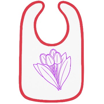 Discover Pink Purple Tulips Bouquet Spring Summer Flowers Bibs