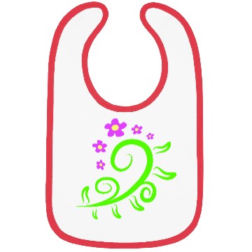 Discover Many Flowers Vine Colorful Decorative Pattern Cool Bibs