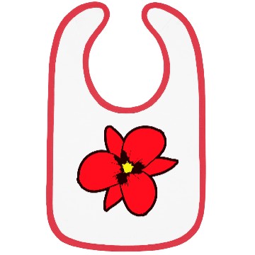 Discover Red Beautiful Flower Spring Summer Nature Flowers Bibs