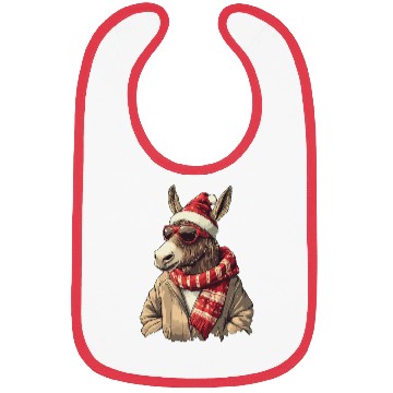 Discover Donkey Christmas / Santa Claus Donkey Bibs