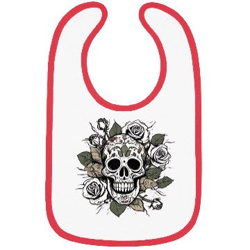 Discover Mystic Floral Skull Design Bibs