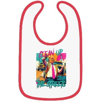 Discover Clean up the streets Trump vintage Bibs