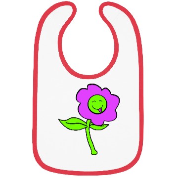 Discover Purple Flower Spring Summer Nature Funny Face Fun Bibs