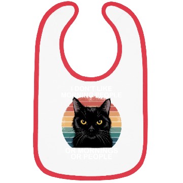 Discover Funny Black Cat Bibs
