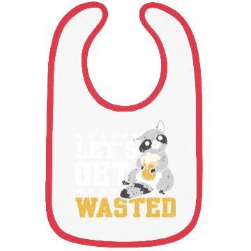 Discover Let's get wasted beer raccoon Bibs