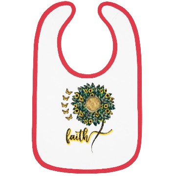 Discover Faith inspired sunflower design Bibs