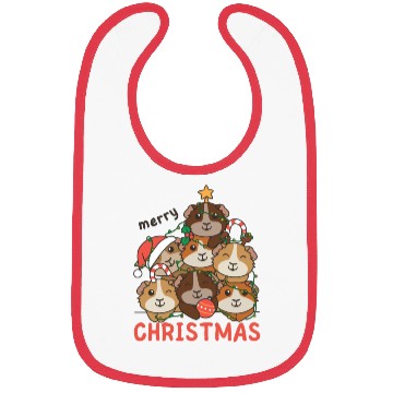Discover Guinea Pig Christmas Tree Merry Christmas Bibs