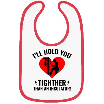 Discover Lineman Valentine Insulator Love Humor Design Bibs