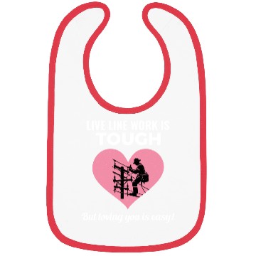 Discover Lineman Valentine Live Line Work Love Romance Bibs