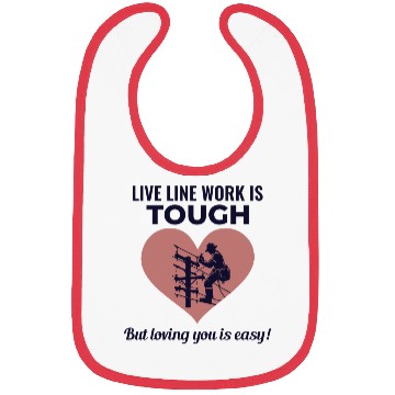 Discover Lineman Valentine Live Line Work Love Romance Bibs