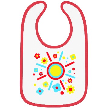 Discover Colorful Flowers Sun Decorative Peace Flower Power Bibs