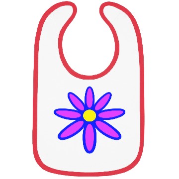 Discover Small Daisy Flower Purple Decorative Nature Design Bibs