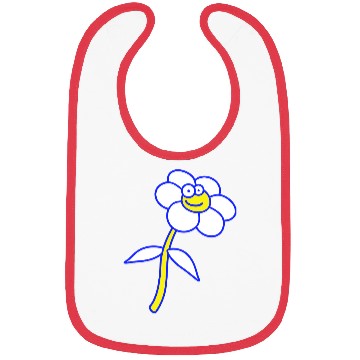 Discover Sweet Flower Spring Summer Nature Funny Face Fun Bibs