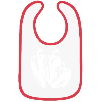 Discover Three Peppers Simple Vegetable Design Bibs