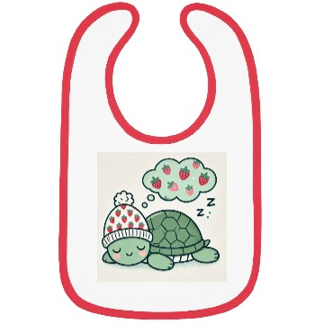 Discover Dreamy Turtle Snooze strawberries Bibs